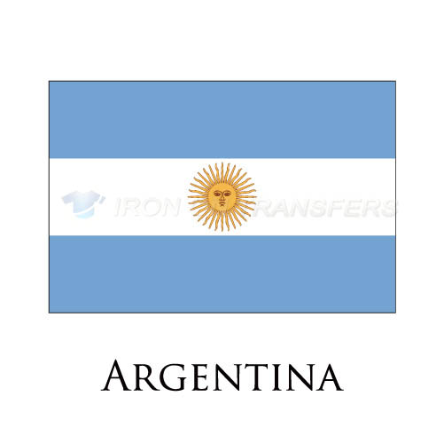 Argentina flag Iron-on Stickers (Heat Transfers)NO.1816
